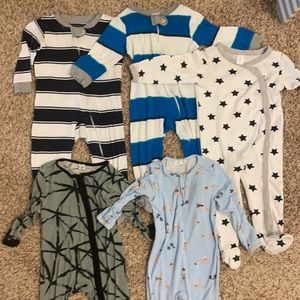Set of 5 Infant Sleepers size 6-9 Months